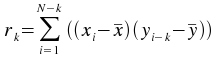 crosscorrelation formula