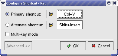 Define Shortcut Window