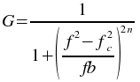 Bandpass formula